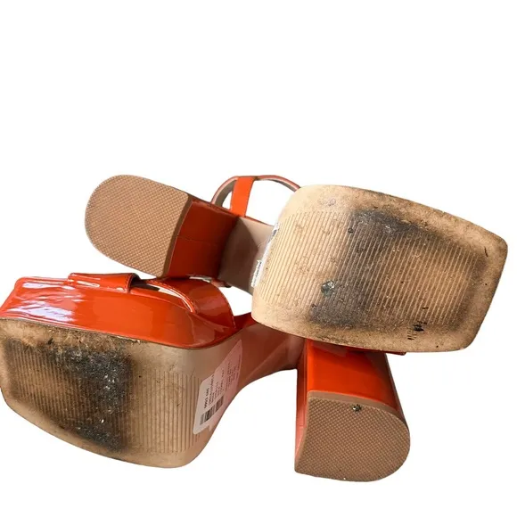 Steve Madden | Shea Faux Leather Sandals Cognac Size 7