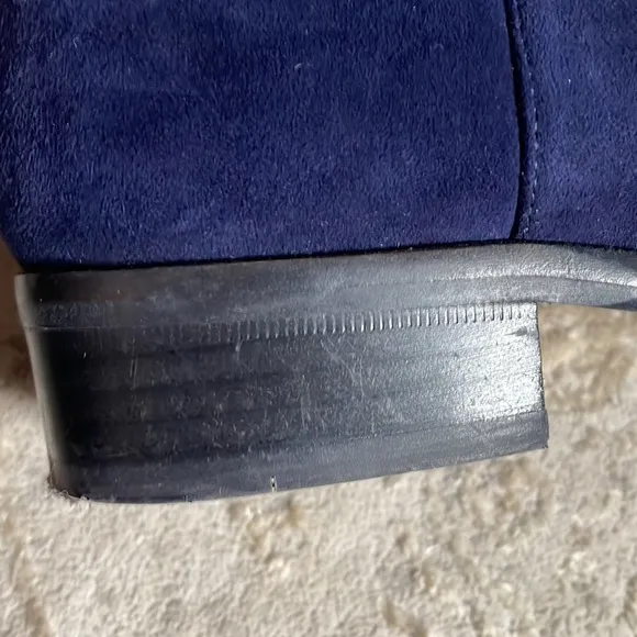 Stuart Weitzman navy suede boots