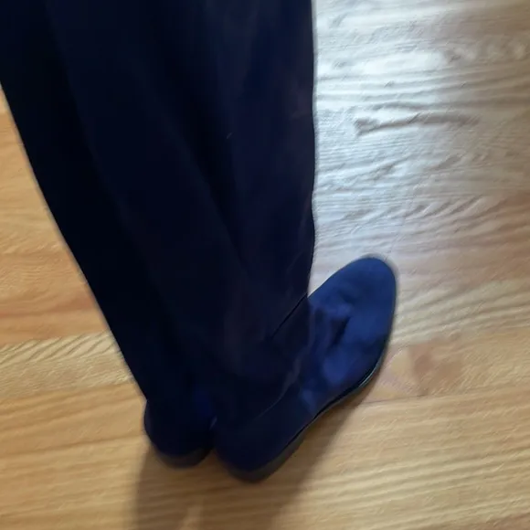 Stuart Weitzman navy suede boots