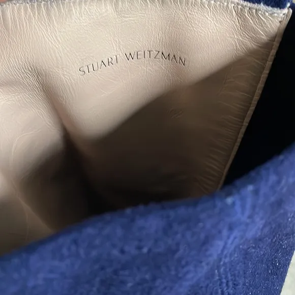 Stuart Weitzman navy suede boots
