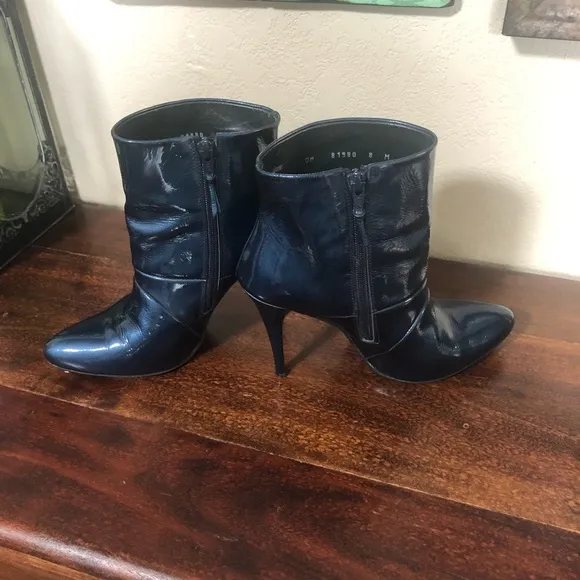 Stuart Weitzman Patent Leather Heeled Ankle Boots