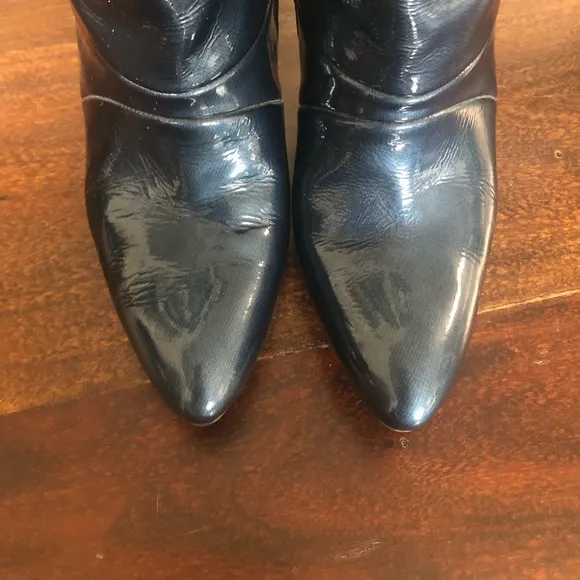 Stuart Weitzman Patent Leather Heeled Ankle Boots