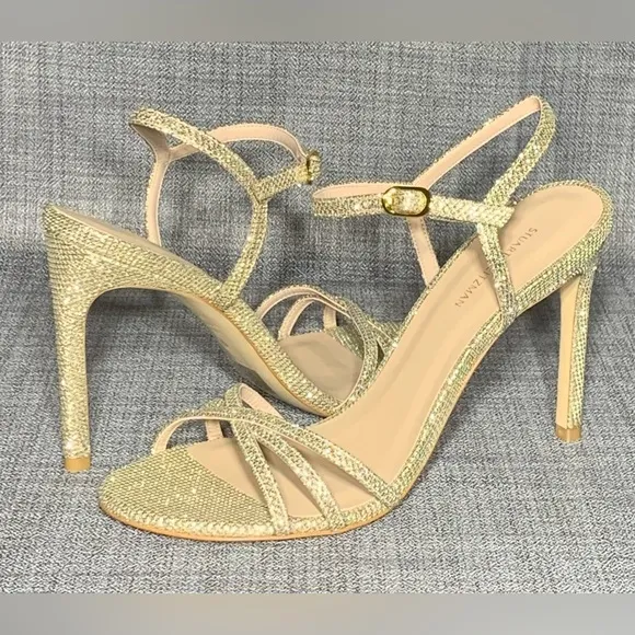 Stuart Weitzman Starla Metallic Sandals Size 8.5