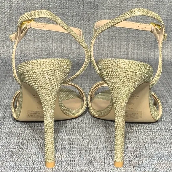 Stuart Weitzman Starla Metallic Sandals Size 8.5