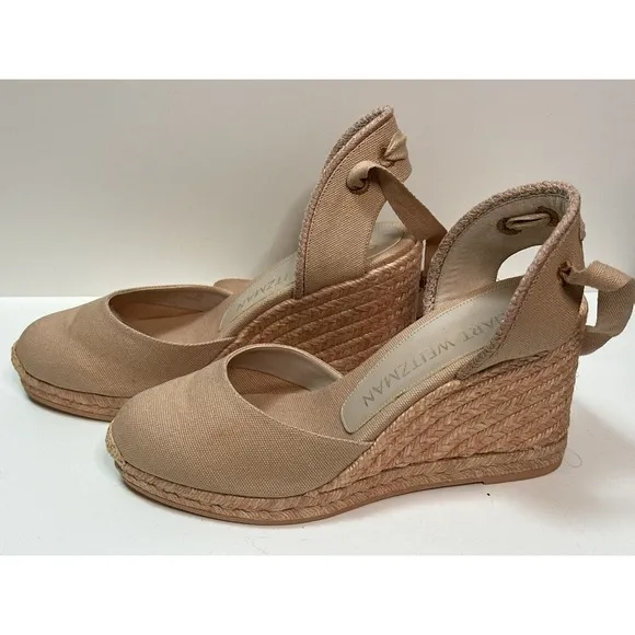 Stuart Weitzman, Woman's Espadrille Wedge Sandals, Size 7.5