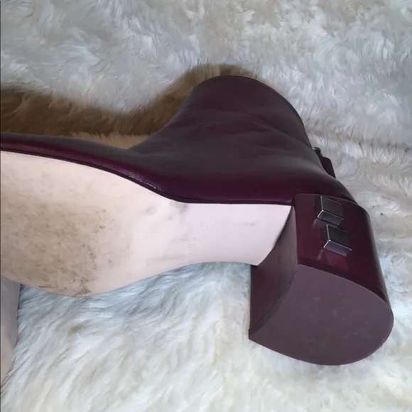 Stuart Weizman Zappa galaxy burgundy leather ankle boots size 6