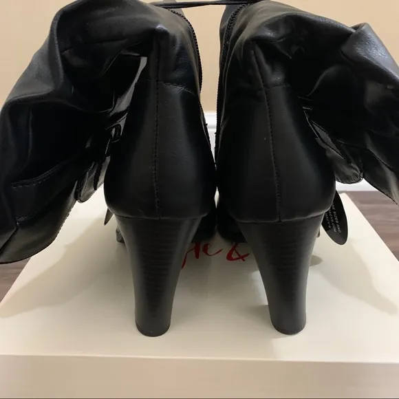 Style &amp; Co. Black Sachi Mid-Calf Block Heel Boots Size 9.5