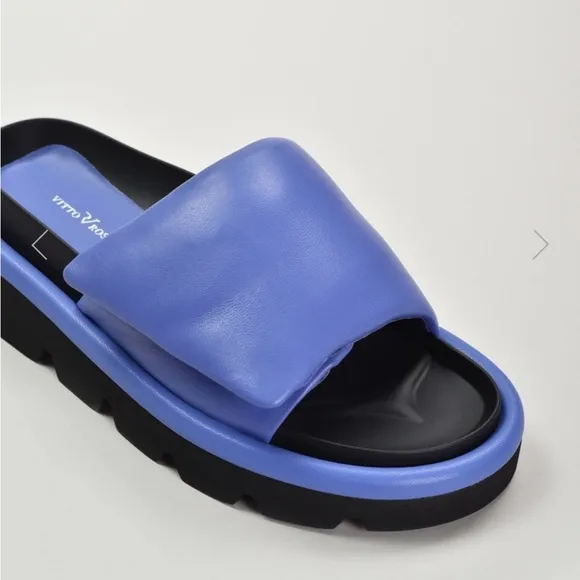 Stylish Blue Slide Sandals