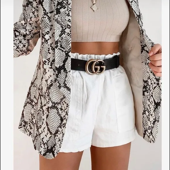 STYLISH »SO CHIC » LADIES MODERN VINTAGE FAUX SNAKESKIN ZIP-UP JACKET || LG ||