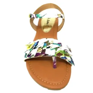 Stylish Women's Sandals with Multicolor Design Sz 7