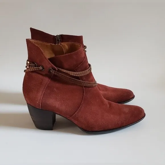 Sundance Bijou Luxe Lariat Suede Women's Ankle Boot Size 39