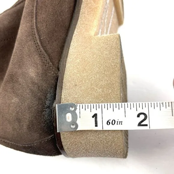 Sundance Bixby Ankle Boots 37 Brown Leather Front Zip Womens Bootie