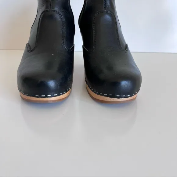 Swedish Hasbeens Toffel Chelsea Low Ankle Boots Black