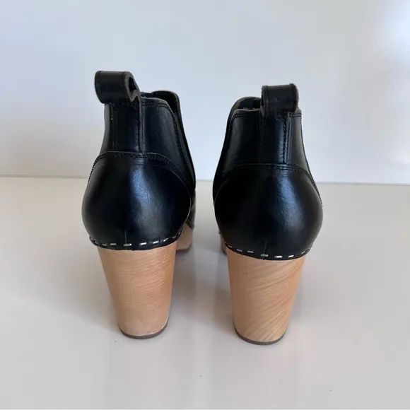 Swedish Hasbeens Toffel Chelsea Low Ankle Boots Black