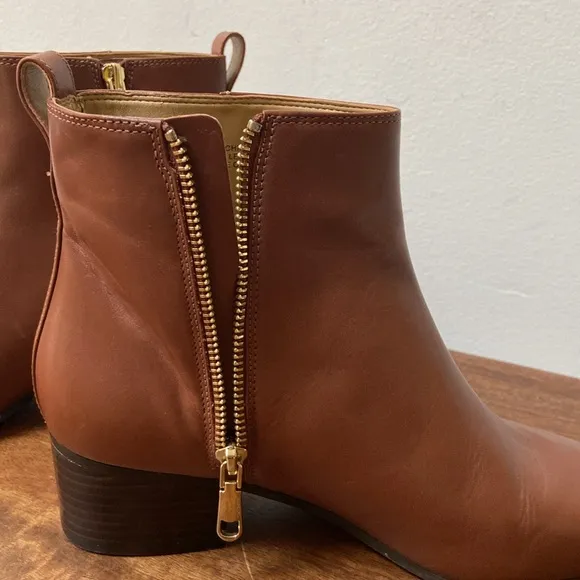 Talbots Brown Leather Chelsea Ankle Boots