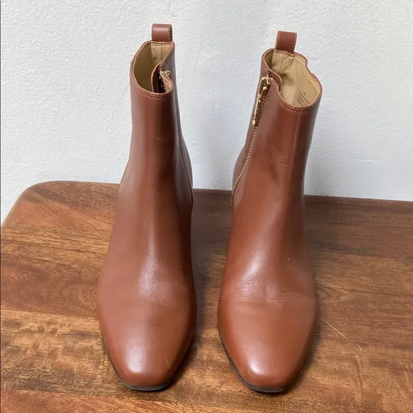 Talbots Brown Leather Chelsea Ankle Boots
