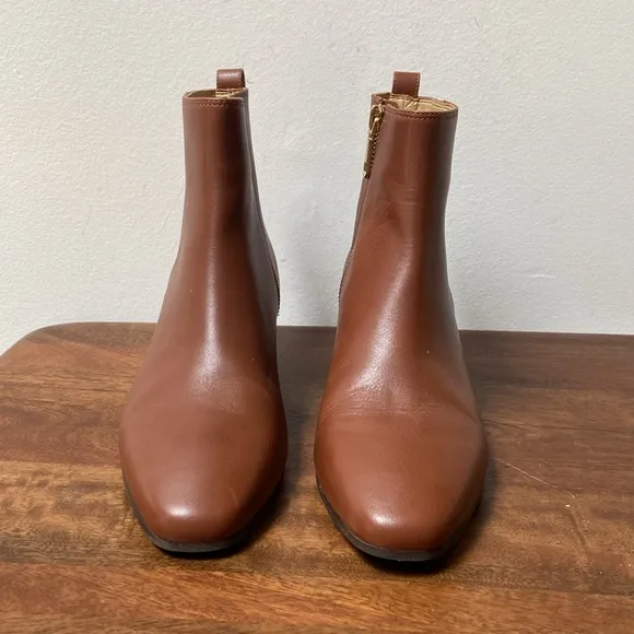 Talbots Brown Leather Chelsea Ankle Boots