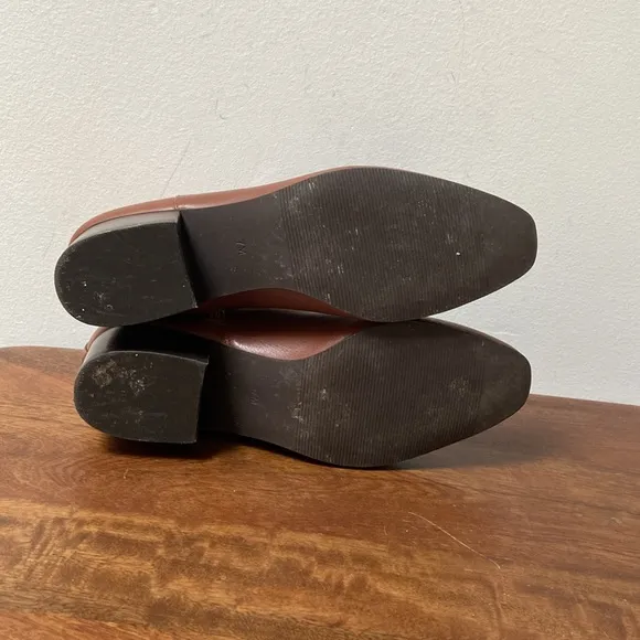Talbots Brown Leather Chelsea Ankle Boots
