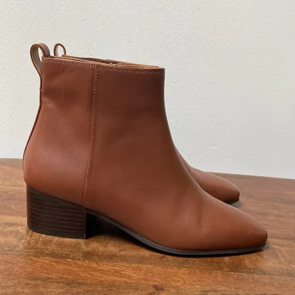 Talbots Brown Leather Chelsea Ankle Boots