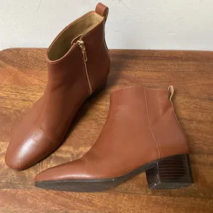 Talbots Brown Leather Chelsea Ankle Boots