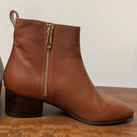 Talbots Brown Leather Chelsea Ankle Boots