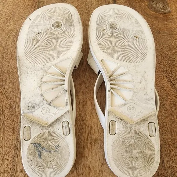 Ted Baker Suszie White Jelly Thong Flip Flop Sandals Womens 7.5