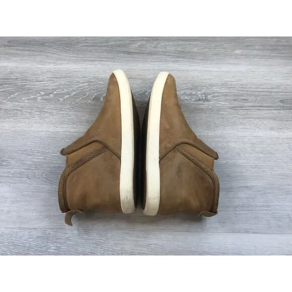 TEVA 1018196 Women Brown Leather Slip On Round Toe Ankle Chelsea Boots Size US 8