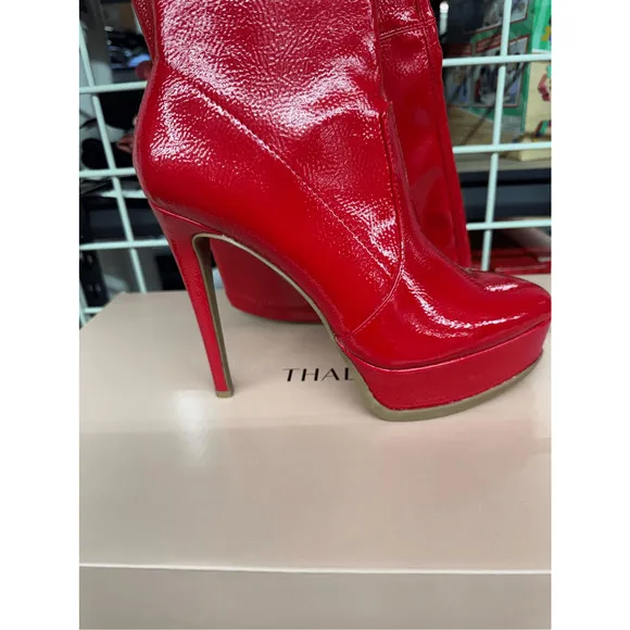 Thalia Sodi Womens  SILENA Faux Leather Platform Over-The-Knee Boots Size  7.5 N