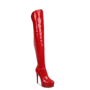 Thalia Sodi Womens  SILENA Faux Leather Platform Over-The-Knee Boots Size  7.5 N