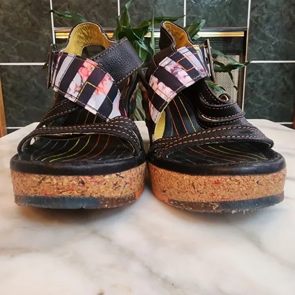 The Art Espadrille Wedge Sandals, Sz 41