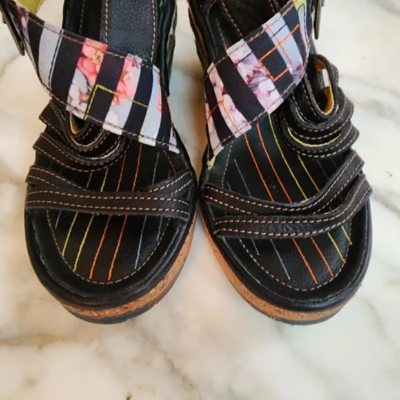 The Art Espadrille Wedge Sandals, Sz 41