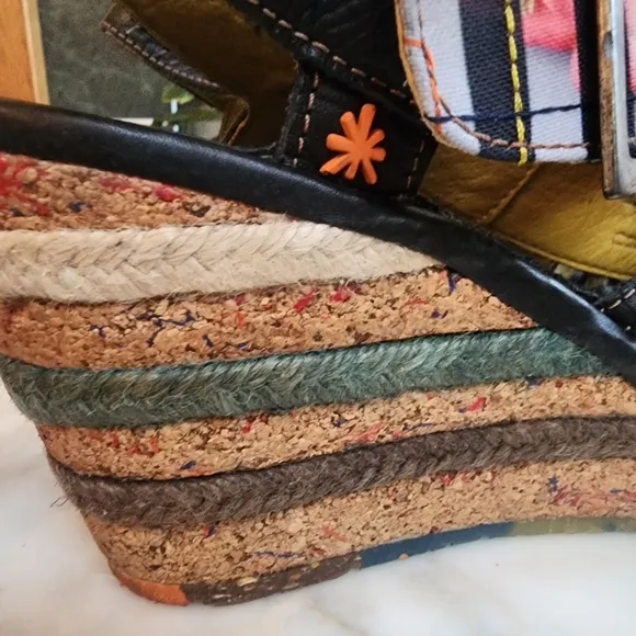 The Art Espadrille Wedge Sandals, Sz 41