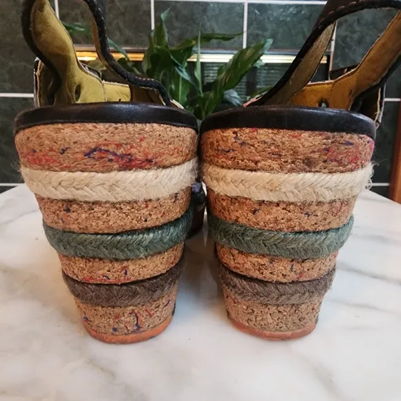 The Art Espadrille Wedge Sandals, Sz 41