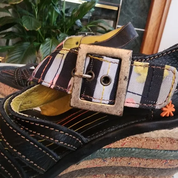The Art Espadrille Wedge Sandals, Sz 41