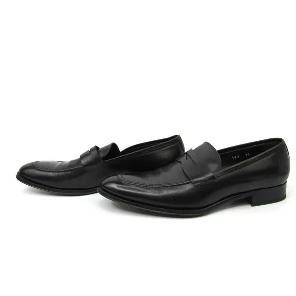 THE BOOT NEW YORK MEN'S LEATHER BLACK DRESS SHOES SZ 10