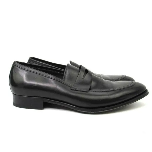 THE BOOT NEW YORK MEN'S LEATHER BLACK DRESS SHOES SZ 10