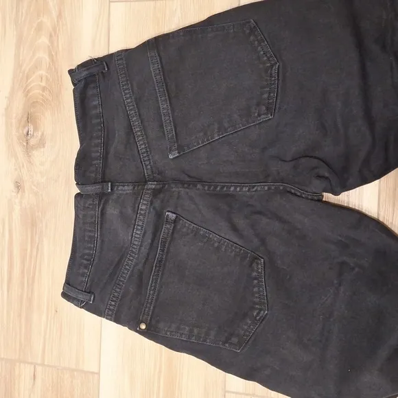 The Great. Dark Wash The Rider Relaxed Wide Leg Jeans 25