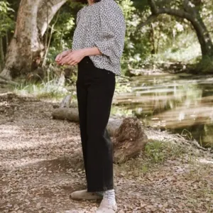 The Great. Dark Wash The Rider Relaxed Wide Leg Jeans 25
