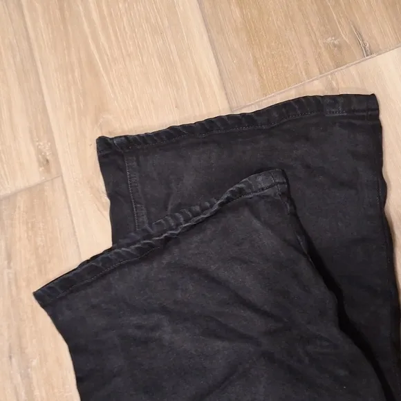 The Great. Dark Wash The Rider Relaxed Wide Leg Jeans 25