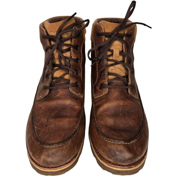 The North Face Bridgeton Chukka Boots Mens 9.5 Brown Leather Ankle Top NF0A2T4B