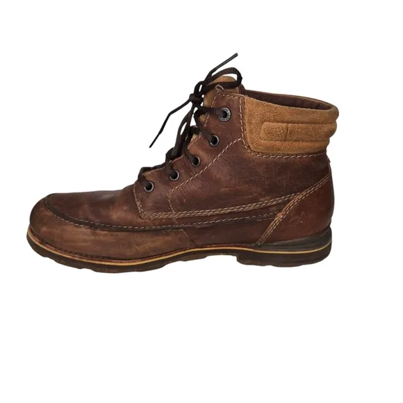 The North Face Bridgeton Chukka Boots Mens 9.5 Brown Leather Ankle Top NF0A2T4B