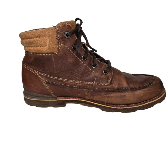 The North Face Bridgeton Chukka Boots Mens 9.5 Brown Leather Ankle Top NF0A2T4B
