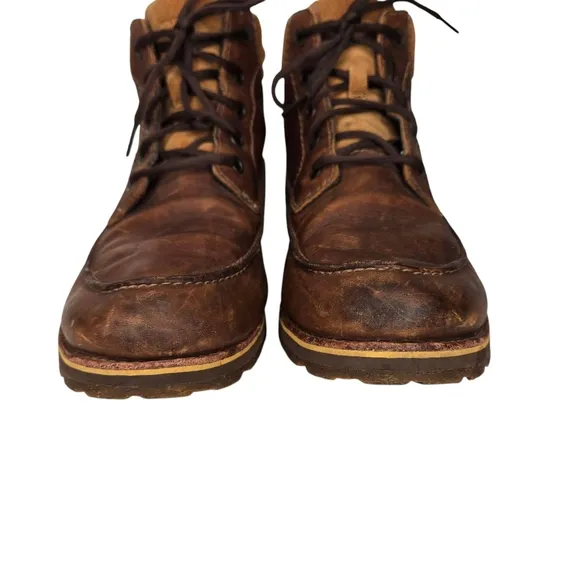 The North Face Bridgeton Chukka Boots Mens 9.5 Brown Leather Ankle Top NF0A2T4B