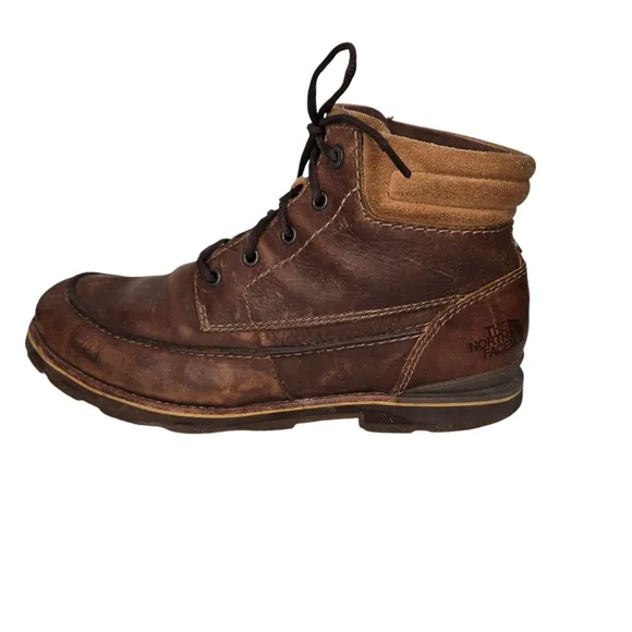The North Face Bridgeton Chukka Boots Mens 9.5 Brown Leather Ankle Top NF0A2T4B