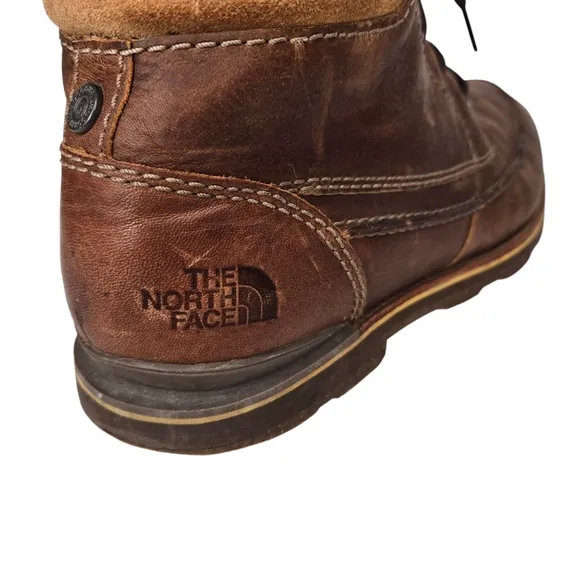 The North Face Bridgeton Chukka Boots Mens 9.5 Brown Leather Ankle Top NF0A2T4B