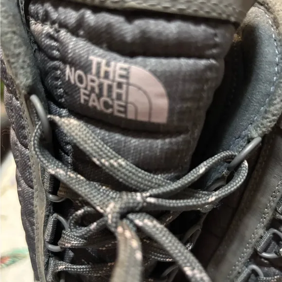 The North Face Gray Winter &amp; Rain Boots with Quilted Upper and Thick Rubber Sole