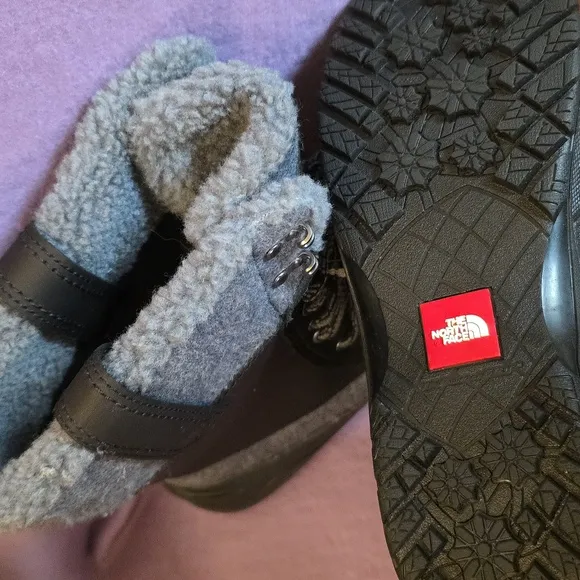 The North Face Gray Winter Boots with Fur Lining