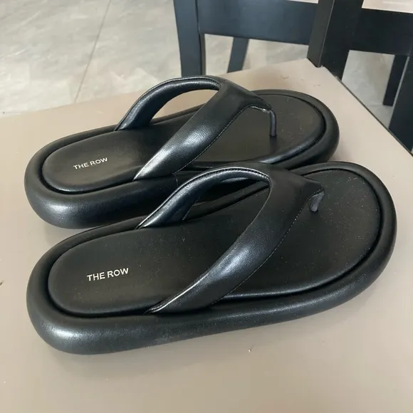 The Row Kids Black Sandals