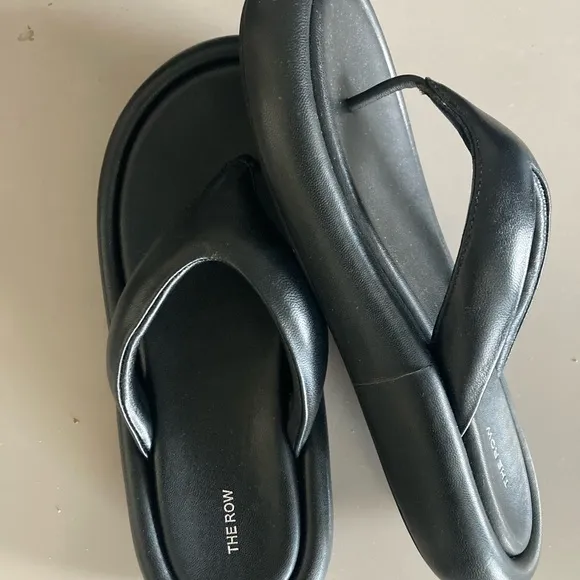 The Row Kids Black Sandals