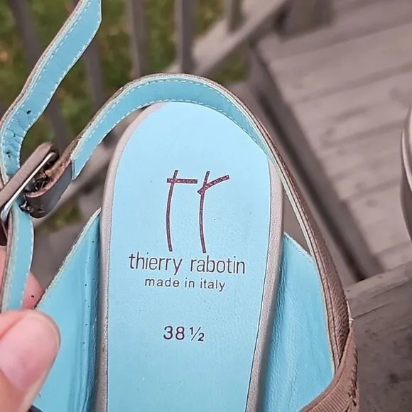 Thierry Rabotin slingback peeptoe shoes size 38.5